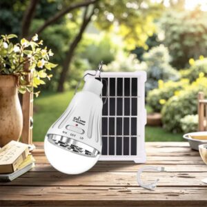 Foco Recargable con Panel Solar