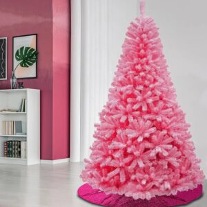 Árbol de navidad rosa de 210cm super coposo (cod: 1155)
