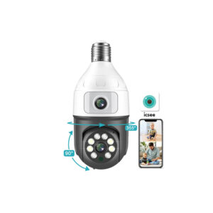 Cámara de Seguridad WiFi Tipo Foco Doble Lente 360°