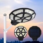 360 degree lighting 5000w solar panel dc 6v 18w garden street lamp integrated ufo solar courtyard lights