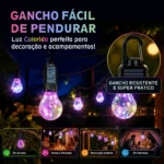 d nq np 2x 821859 mlb113446997391 062026 f kit 2 lampada solar led colorida usb jardim varanda gancho