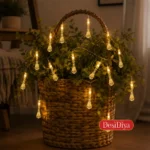 desidiya led water drop string light warm white delicate raindrop design for a soothing glow (1)
